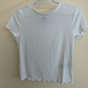 Forever 21 - Lettuce-Edge Short Sleeve Tee Shirt